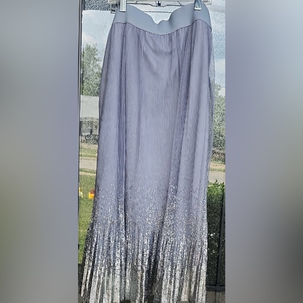 Metro Wear Silver Maxi Skirt